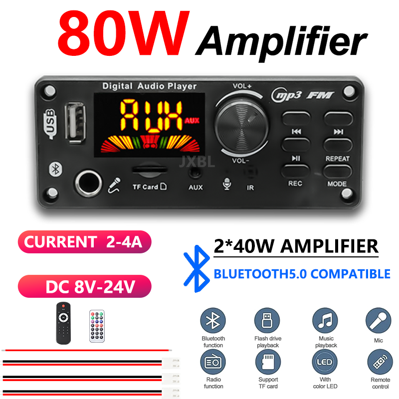 Fm Transmitter - 80W 블루투스 5.0 MP3 디코더 보드