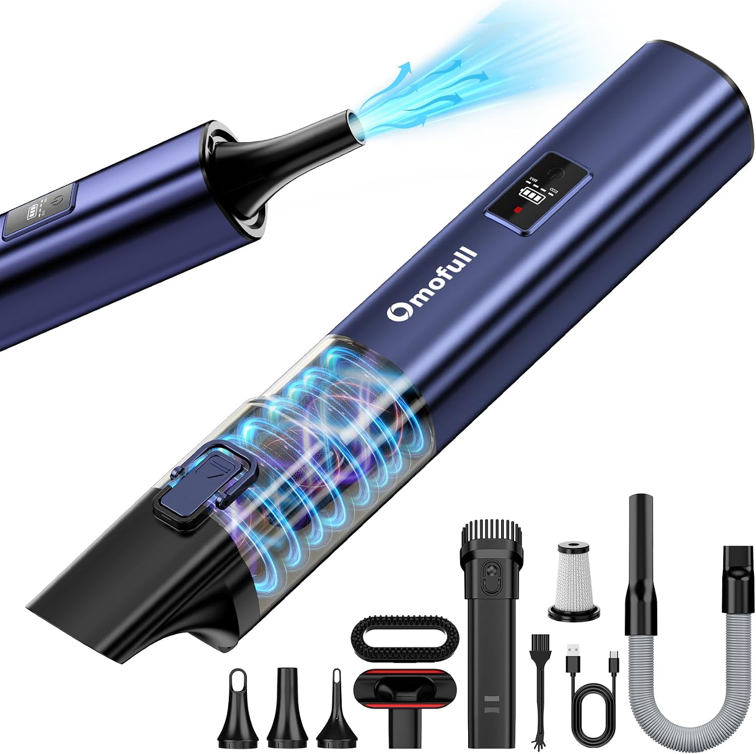 Car Vacuum Cleaner - 19500Pa 4-in-1 무선 진공청소기 및 에어