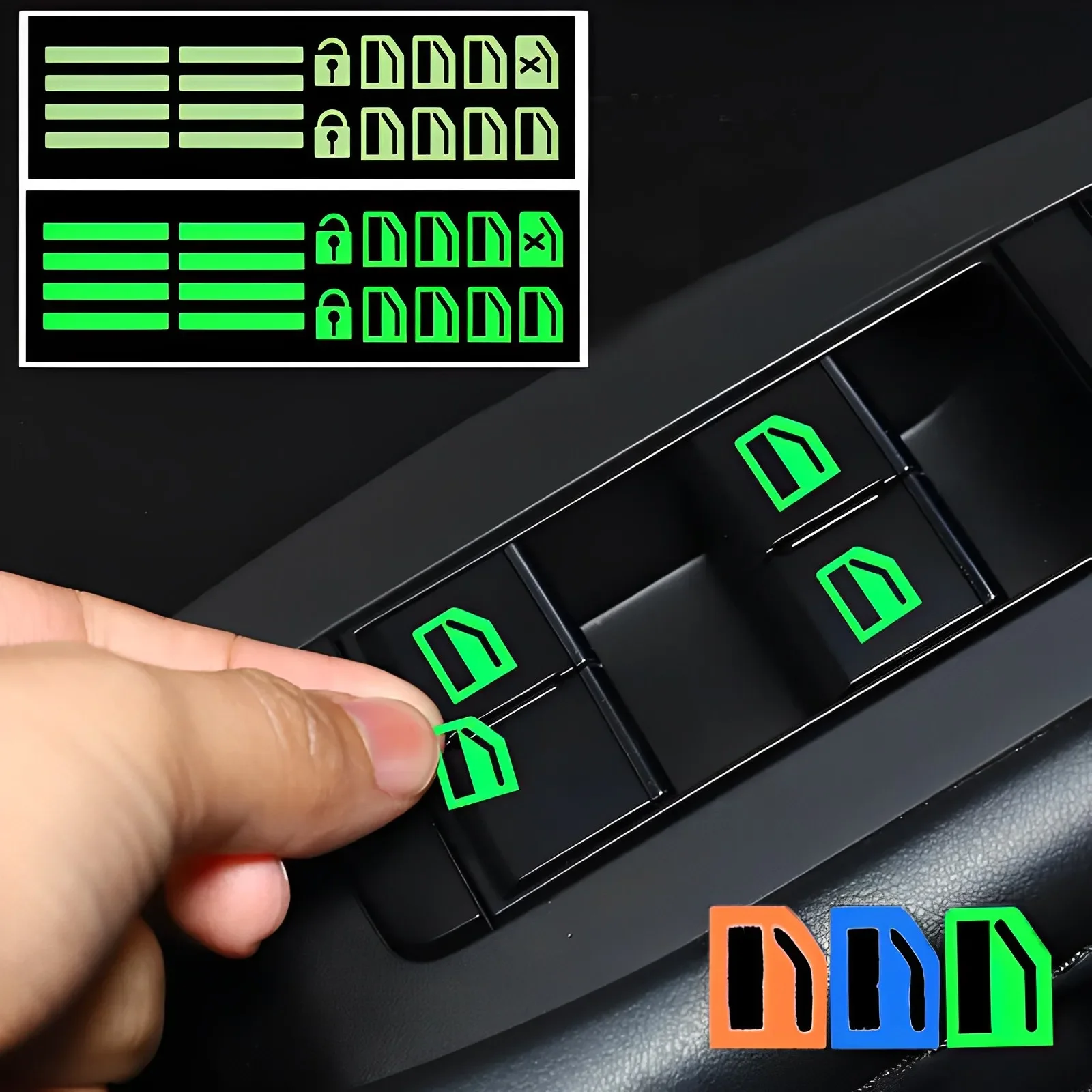 18개 자동차 창문 제어 버튼 야광 스티커, 자동차 내 - Car Accessories For Inside 리뷰 및 가격