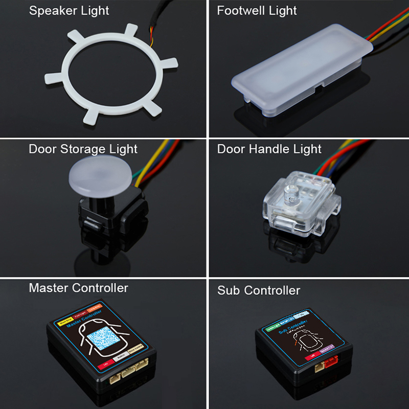 22가지 색상의 RGB 다이내믹 자동차 실내등, 무선  - Led Interior Ambient Light 리뷰 및 가격