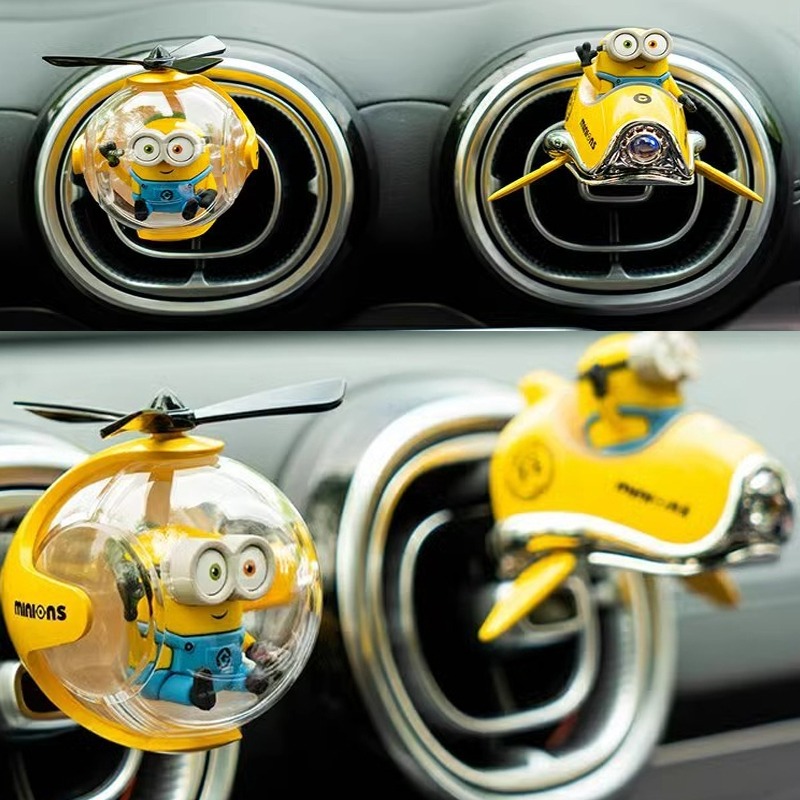 미니언즈 자동차 방향제, 귀여운 만화 캐릭터 자동차 통 - Car Accessories For Inside 리뷰 및 가격