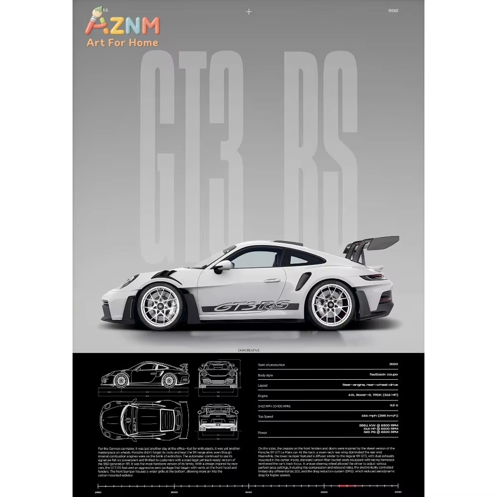 1pc 미니멀리스트 911 GT3-RS 718 GT4  - Car Accessories For Inside 리뷰 및 가격