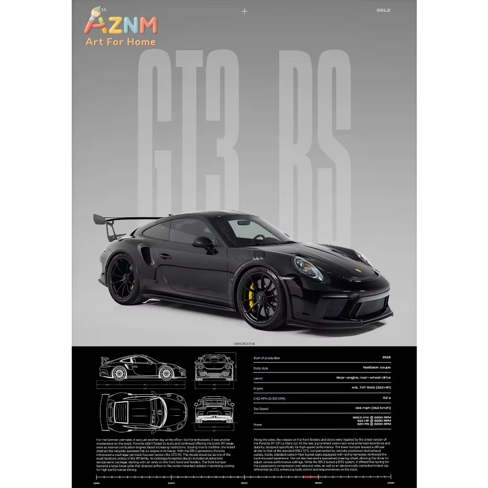 1pc 미니멀리스트 911 GT3-RS 718 GT4  - Car Accessories For Inside 리뷰 및 가격
