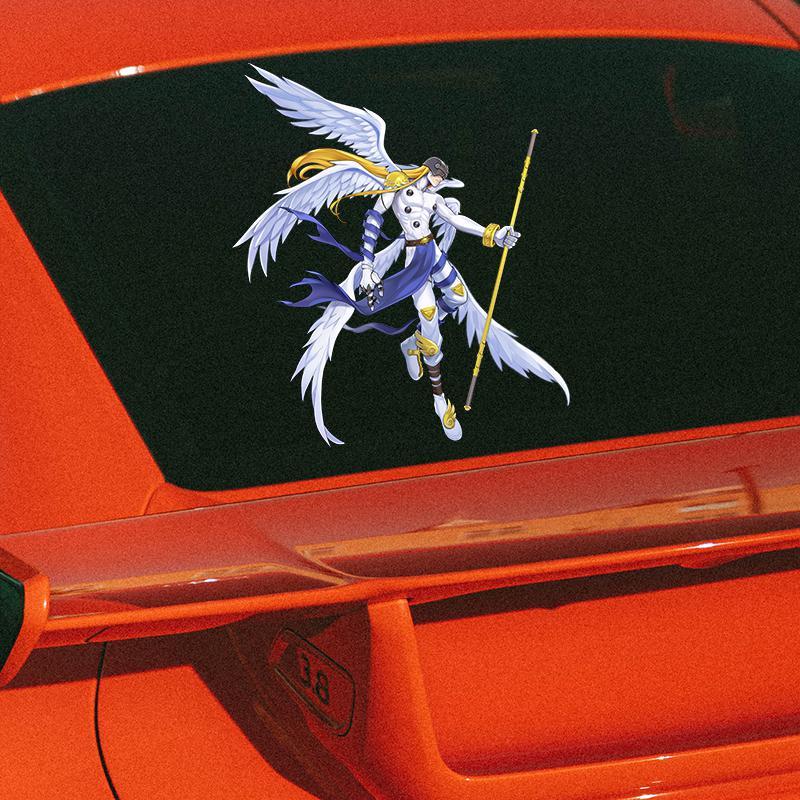 디지몬 자동차 스티커 귀여운 패션 만화 크리 에이 티브 - Car Accessories In Japan 리뷰 및 가격